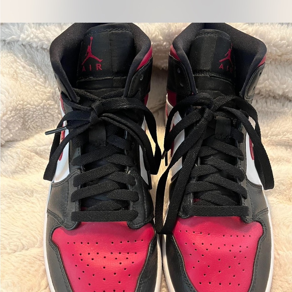 Jordan Women's Sneakers - Black, Red, and White